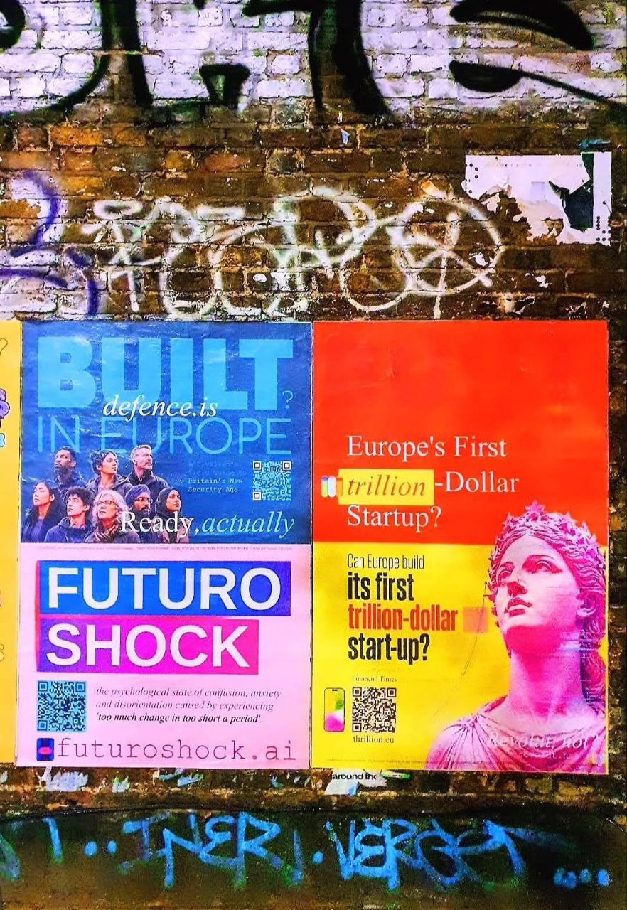 Poster pasted on a London hoarding, 13 July 2026